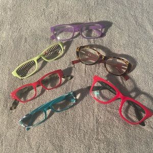 Lot of 6 Reading Glasses Various Strengths